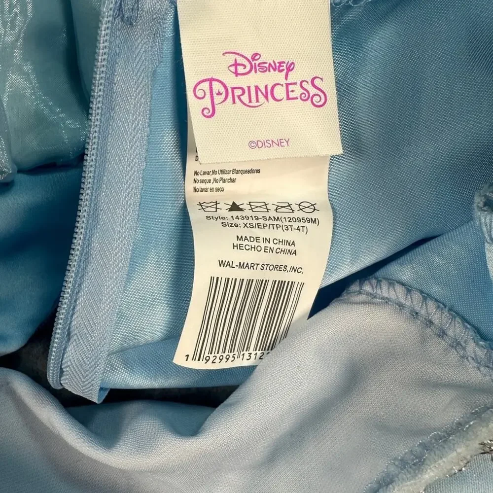 Disney Princess Cinderella Costume Gown Foil Carriage Sparkle Glitz